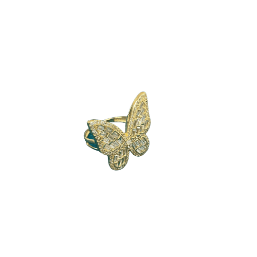 BAGUE PAPILLON 3D AVEC PIERRE Or 18 Carats (750/1000)