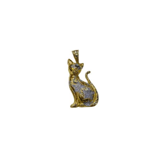 PENDENTIF CHAT 04cm*22mm Or 18 carats (750/1000)