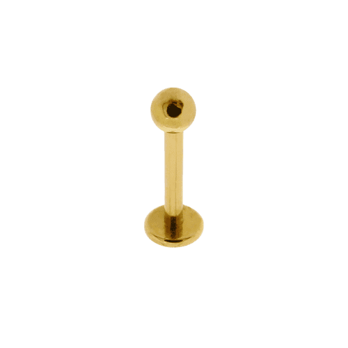 PIERCING LABRET DROIT ROND PLAT Or 18 Carats (750/1000)