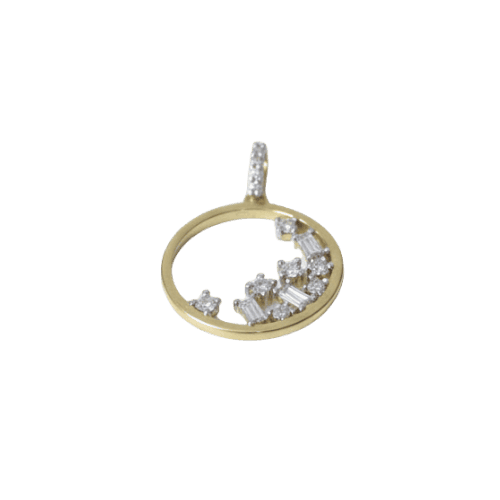 PENDENTIF AVEC PIERRE BAGUETTE Or 18 carats