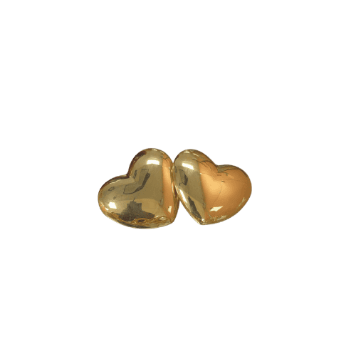 BOUCLES D’OREILLES COEUR 3D 14mm Or 18 Carats (750/1000)