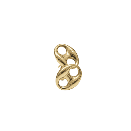 Boucles d’Oreilles maille café 21mmx16mm – Or 18 carats (750/1000e)