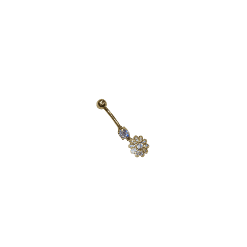 PIERCING NOMBRIL FLEUR Or 18 carats