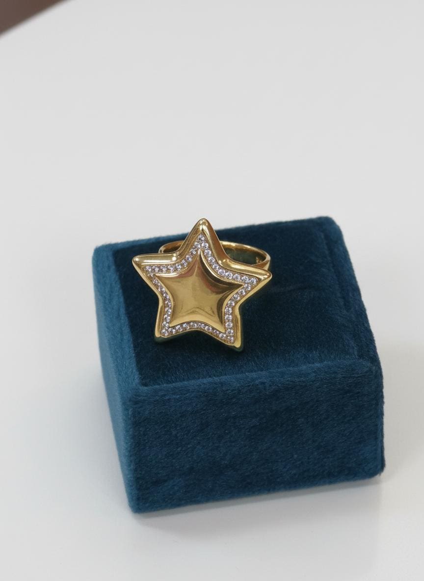 BAGUE ÉTOILE PIERRE Or 18 Carats (750/1000)