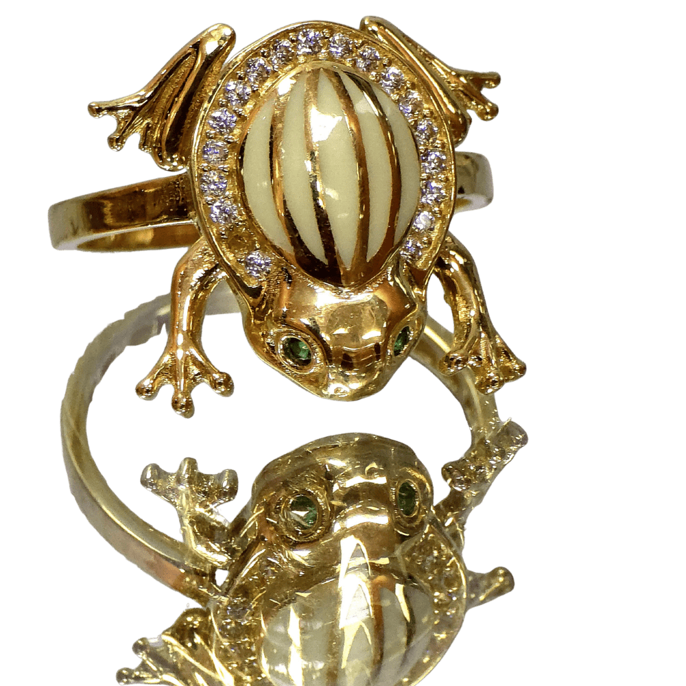 BAGUE GRENOUILLE 1.5cm Or 18 carats (750/1000)