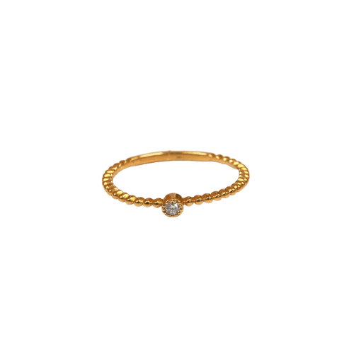 BAGUE SOLITAIRE TENDANCE ROND GHSI Or 18 Carats (750/1000)