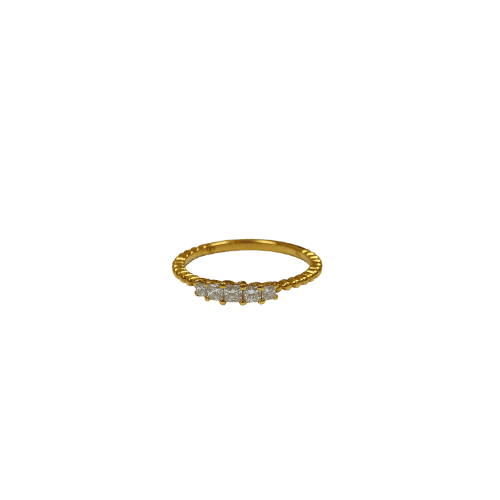 BAGUE SOLITAIRE TENDANCE GSI Or 18 Carats (750/1000)