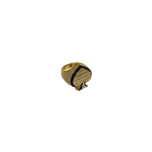 CHEVALIÈRE AS DE PIC PIERRES Or 18 Carats (750/1000)