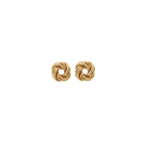 BOUCLES D’OREILLES NOEUD ALGERIEN 10mm 3 ors Or 18 carats