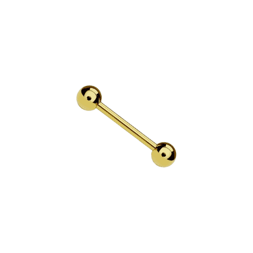 PIERCING LANGUE BOULES Or 18 Carats (750/1000)