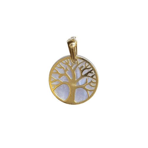 PENDENTIF SYMBOLE ARBRE DE VIE PIERRE NACRÉ Or 18 carats (750/1000)