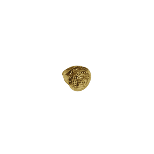 Chevalière ronde tête de cheval – Or 18 carats (750/1000e)